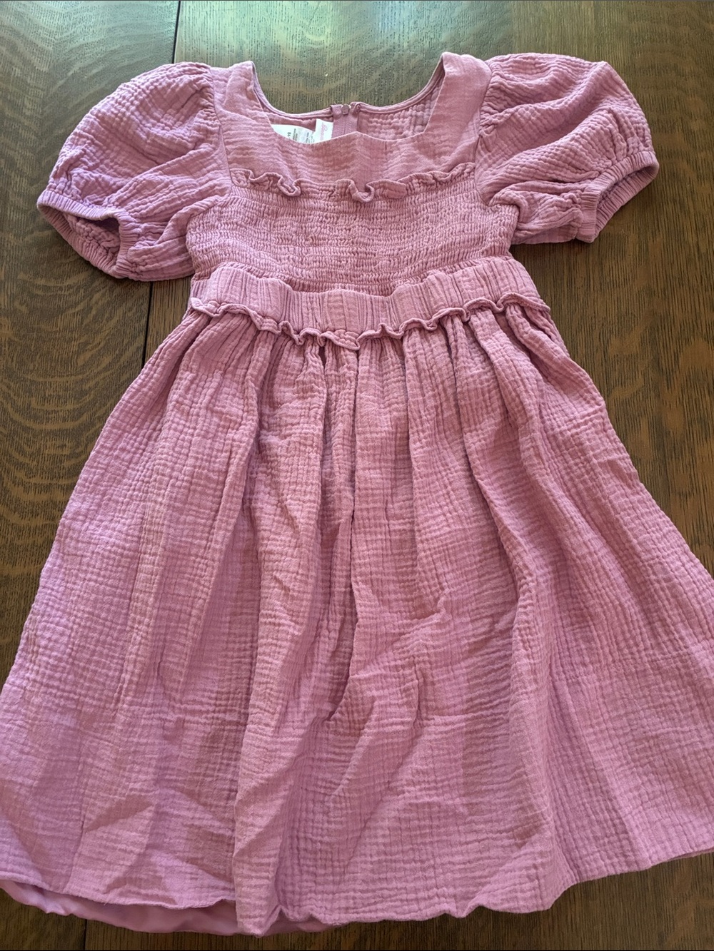 Bonnie Jean Pink Puff-Sleeve Smocked Dress